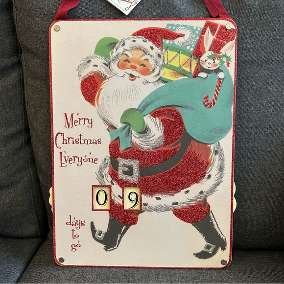 Santa Christmas Countdown Sign - Picture 1 of 3